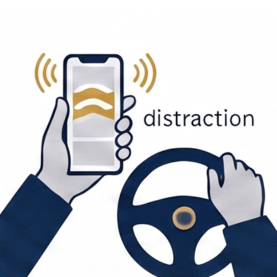 Handheld cellphone while driving ticket in New Jersey