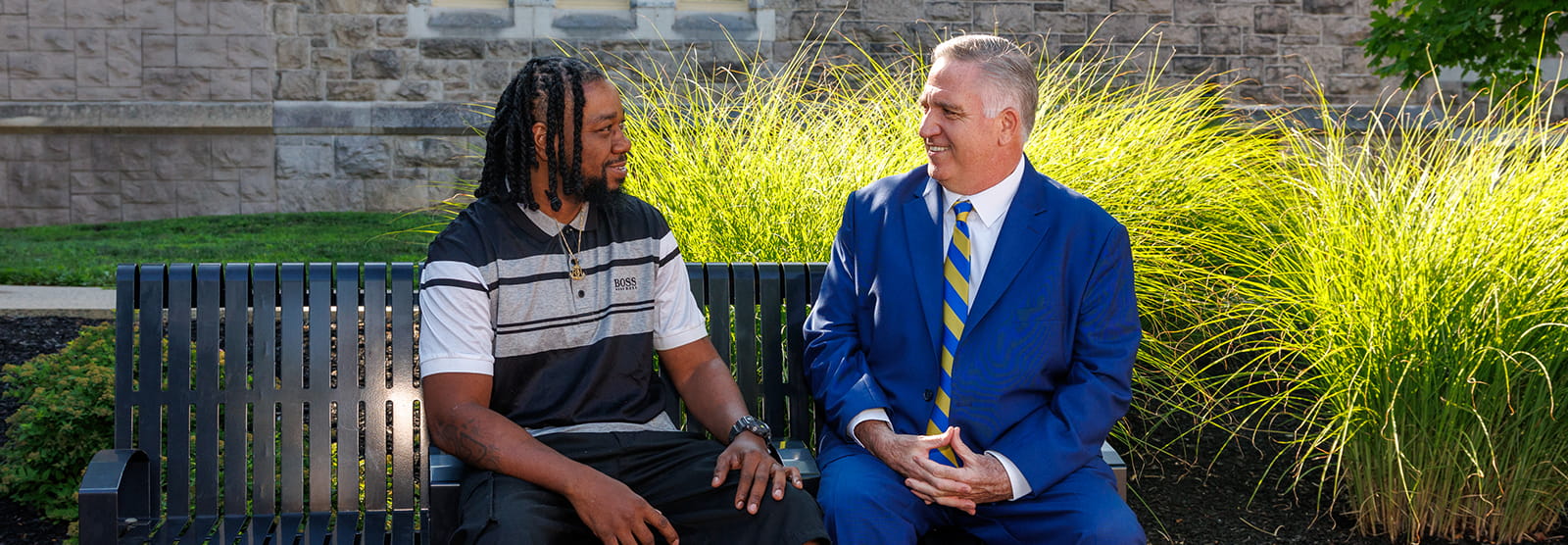 New Jersey defense attorney Stephen Jones meeting with a client about their case