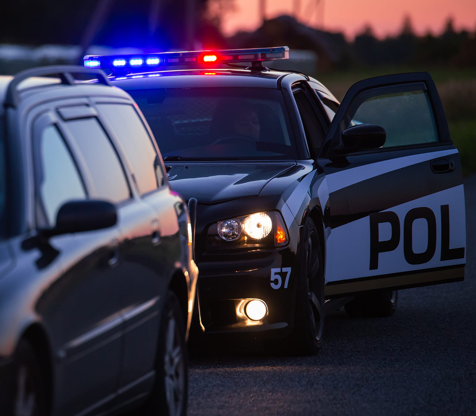 Police traffic stop for an alleged speeding ticket in New Jersey